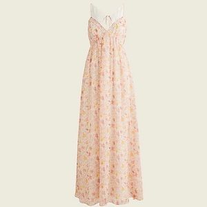 J crew open back silk maxi dress liberty garden